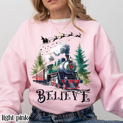 Polar Train Believe Christmas Sweatshirt
