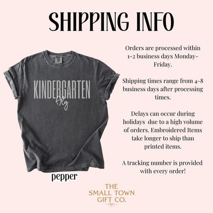 Youth Custom Comfort Colors Shirt Second Grade 2nd 3rd 4th 5th Grade School TShirt Personalaized Youth Tee Back To School Grade Level Tee