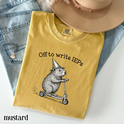 School Psychologist Shirt Special Education Counselor Comfort Colors Tshirt IEP Tee Groundhog Scooter Gift SPED Inclusion Teacher Language