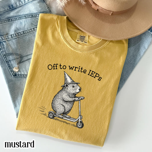 School Psychologist Shirt Special Education Counselor Comfort Colors Tshirt IEP Tee Groundhog Scooter Gift SPED Inclusion Teacher Language