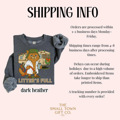 Funny Cat Christmas Vacation "Shitters Full" Sweatshirt