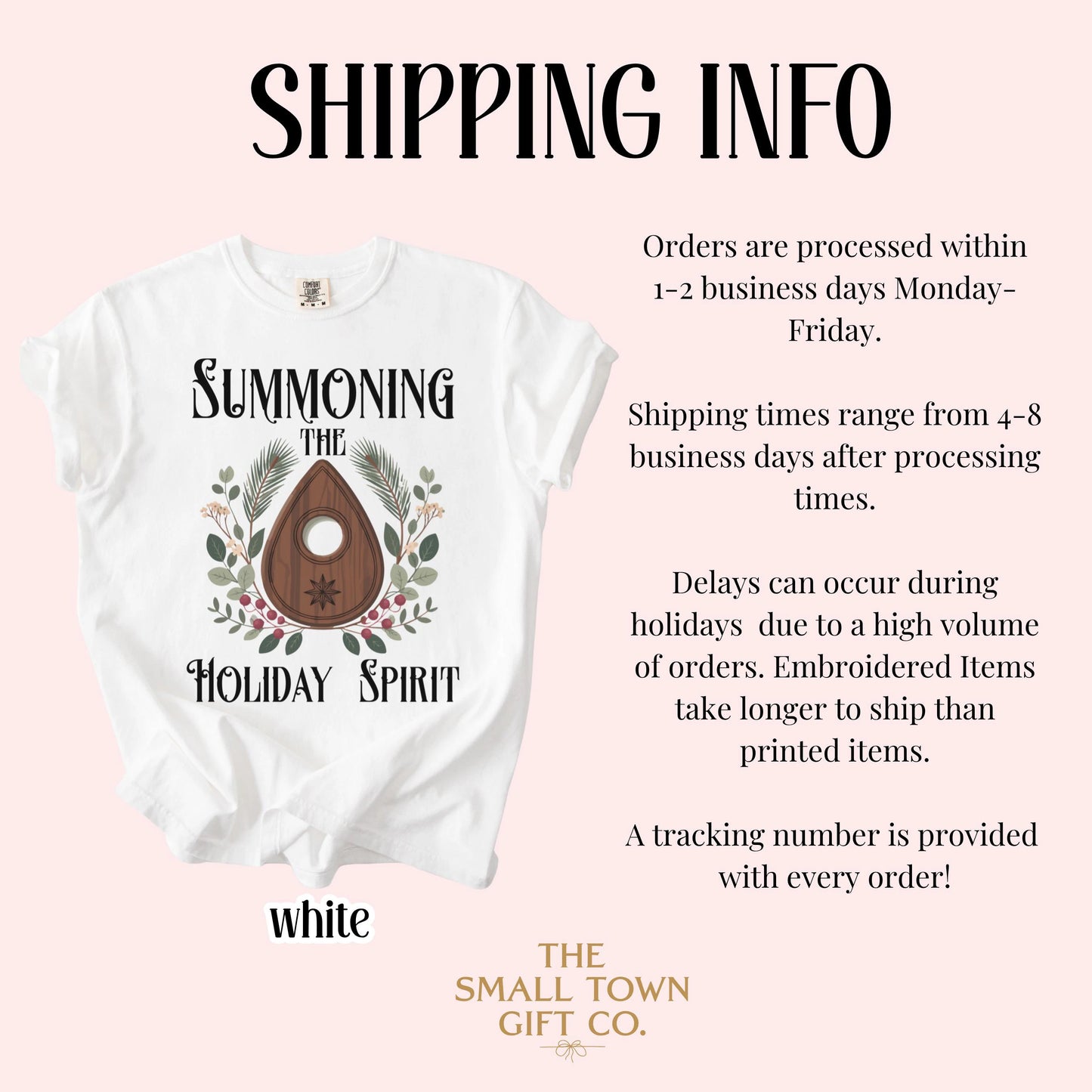 Summoning Holiday Spirit Ouija Comfort Colors Tee