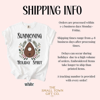 Summoning Holiday Spirit Ouija Comfort Colors Tee