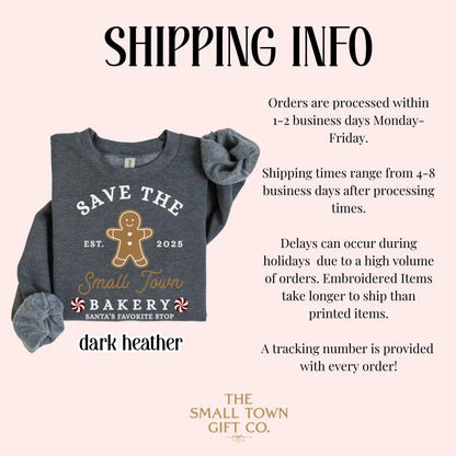Save The Small Town Bakery Gingerbread Christmas Sweatshirt
