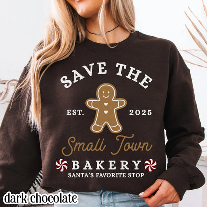 Save The Small Town Bakery Gingerbread Christmas Sweatshirt