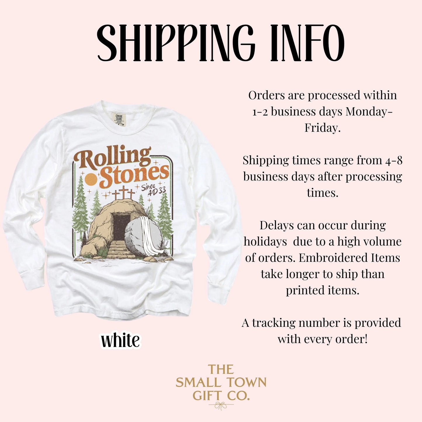 Comfort Colors Rolling Christian T-Shirt Trendy Stones Easter Clothing Jesus Christ Shirt Gift Christian Faith-Based Graphic Long Sleeve Tee