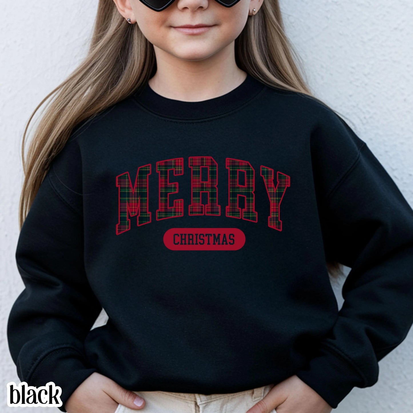 Youth Christmas Sweatshirt Tartan Plaid Sweater Ralph Holiday Striped Xmas Pullover Cozy Holly Jolly Vintage Horse Girl Aesthetic Crewneck