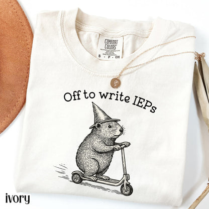School Psychologist Shirt Special Education Counselor Comfort Colors Tshirt IEP Tee Groundhog Scooter Gift SPED Inclusion Teacher Language