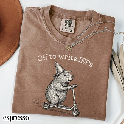 School Psychologist Shirt Special Education Counselor Comfort Colors Tshirt IEP Tee Groundhog Scooter Gift SPED Inclusion Teacher Language