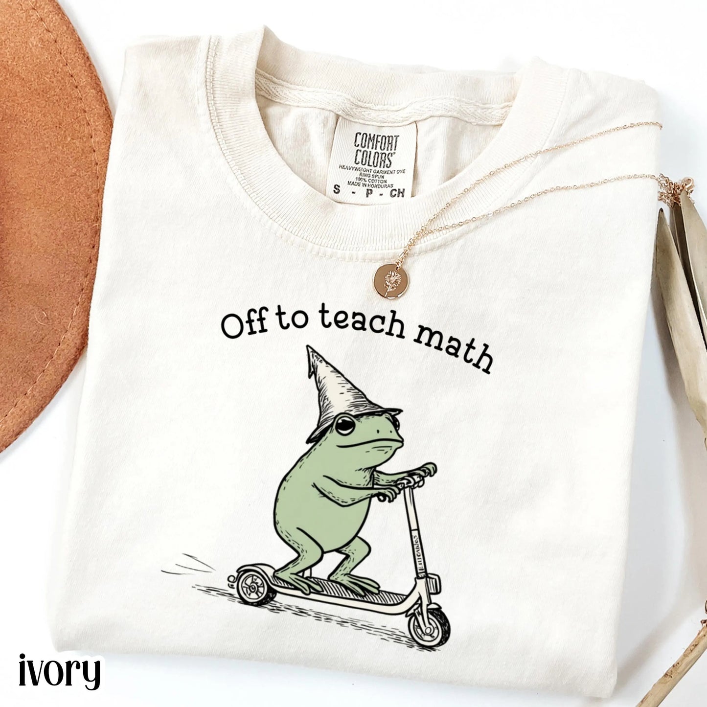 Math Teacher Comfort Colors Shirt Algebra Grade Teacher Tshirt Funny Scooter Frog Off To Teach Statistics T-Shirt Christmas Gift Mathematics