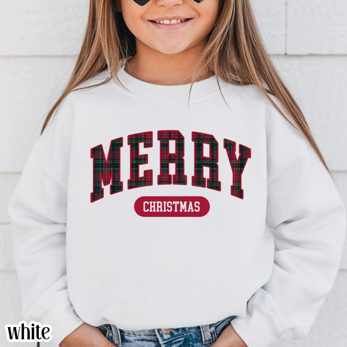 Youth Christmas Sweatshirt Tartan Plaid Sweater Ralph Holiday Striped Xmas Pullover Cozy Holly Jolly Vintage Horse Girl Aesthetic Crewneck