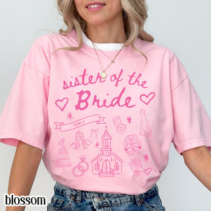 Sister of the Bride Shirt, Sister of Bride Gift, Sister Shirt, Maid Of Honor Shirt, MOH Shirt, MOH Gift, Sister Gift, Bridal Party Shirts