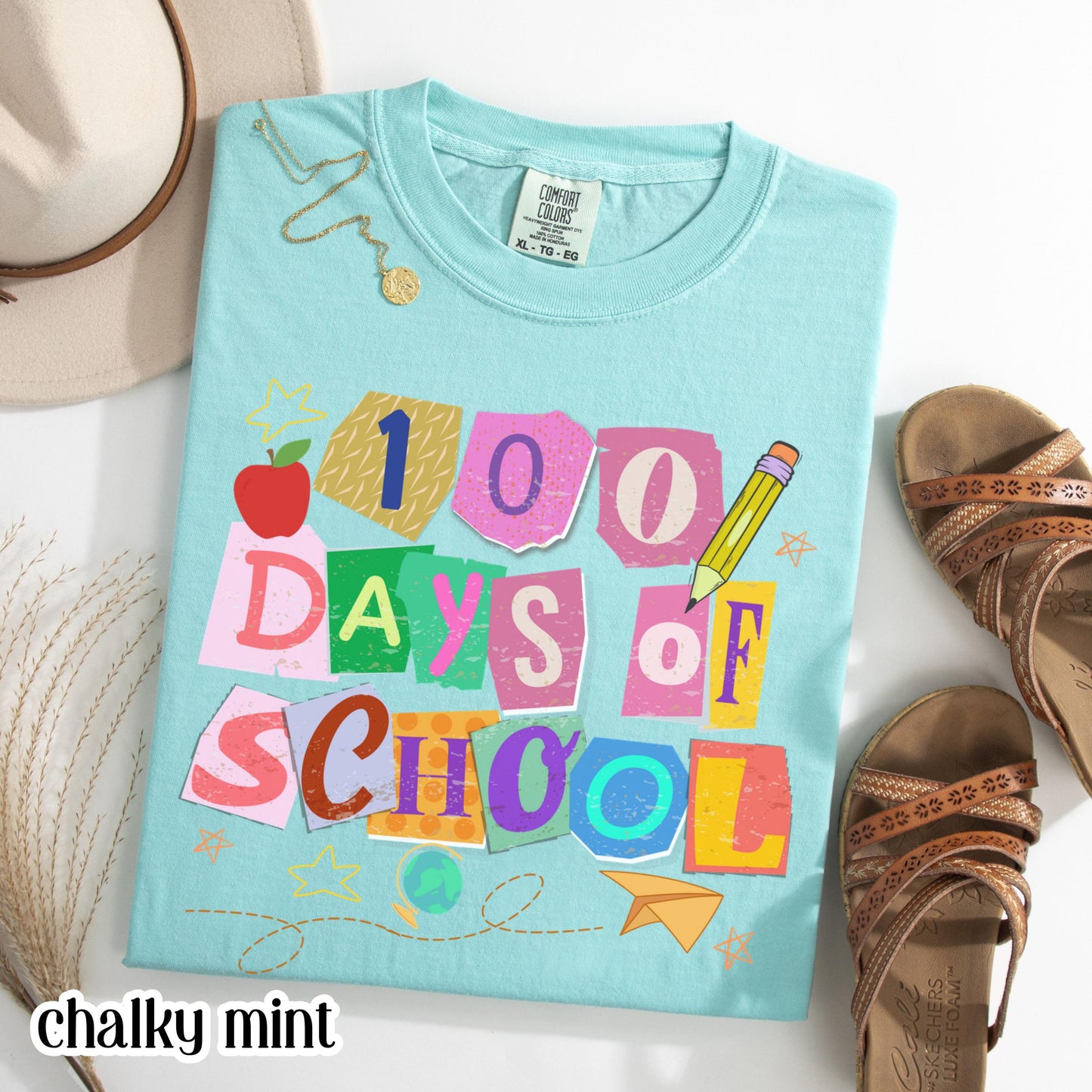 100 Days Of School Comfort Colors Shirt Kindergarten Teacher First Grade TShirt Ransom Girls School T-shirt Youth Toddler 100 Day School Tee