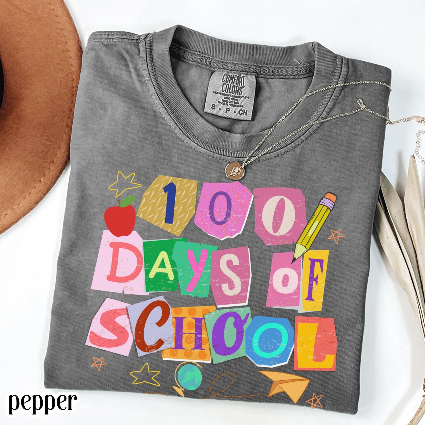100 Days Of School Comfort Colors Shirt Kindergarten Teacher First Grade TShirt Ransom Girls School T-shirt Youth Toddler 100 Day School Tee