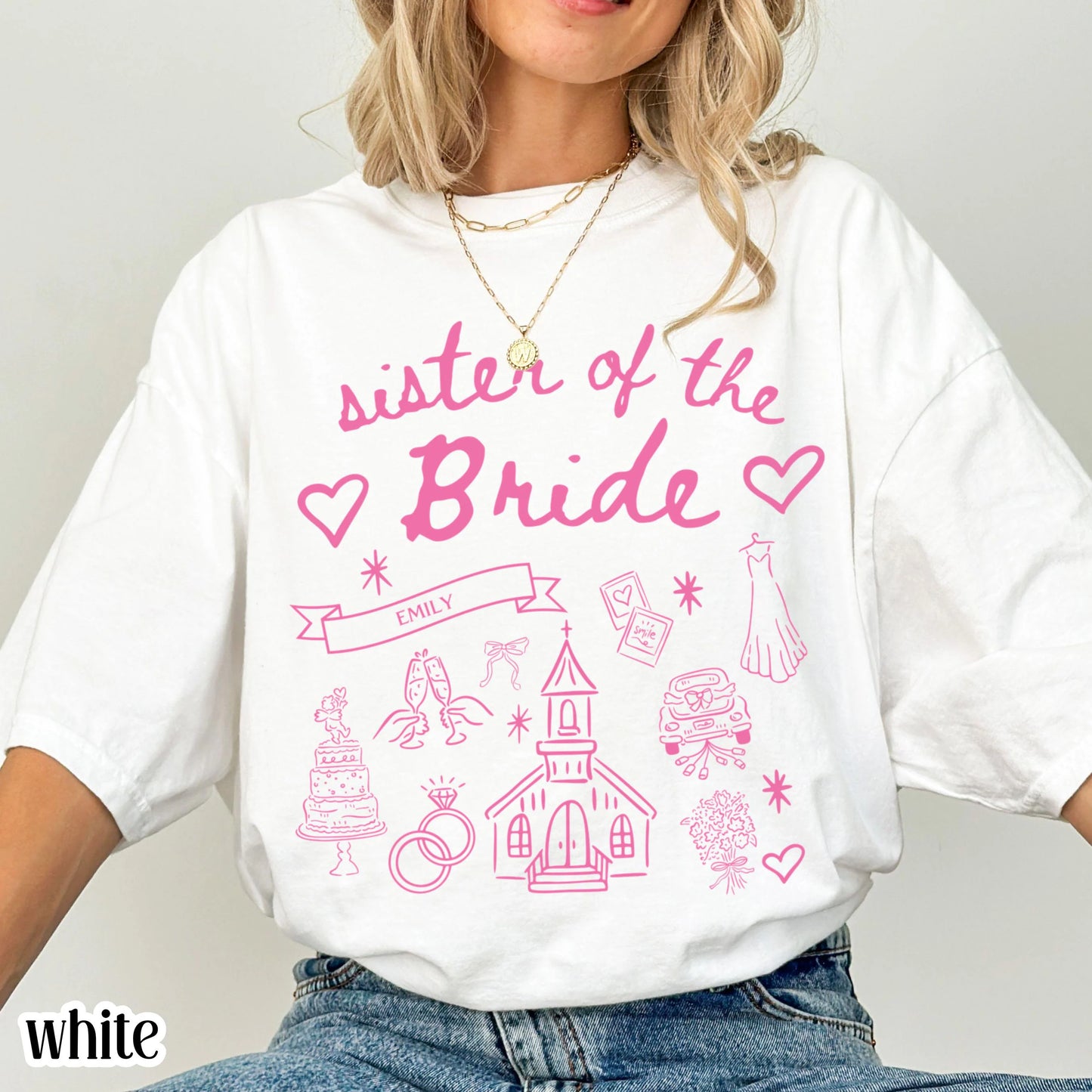 Sister of the Bride Shirt, Sister of Bride Gift, Sister Shirt, Maid Of Honor Shirt, MOH Shirt, MOH Gift, Sister Gift, Bridal Party Shirts