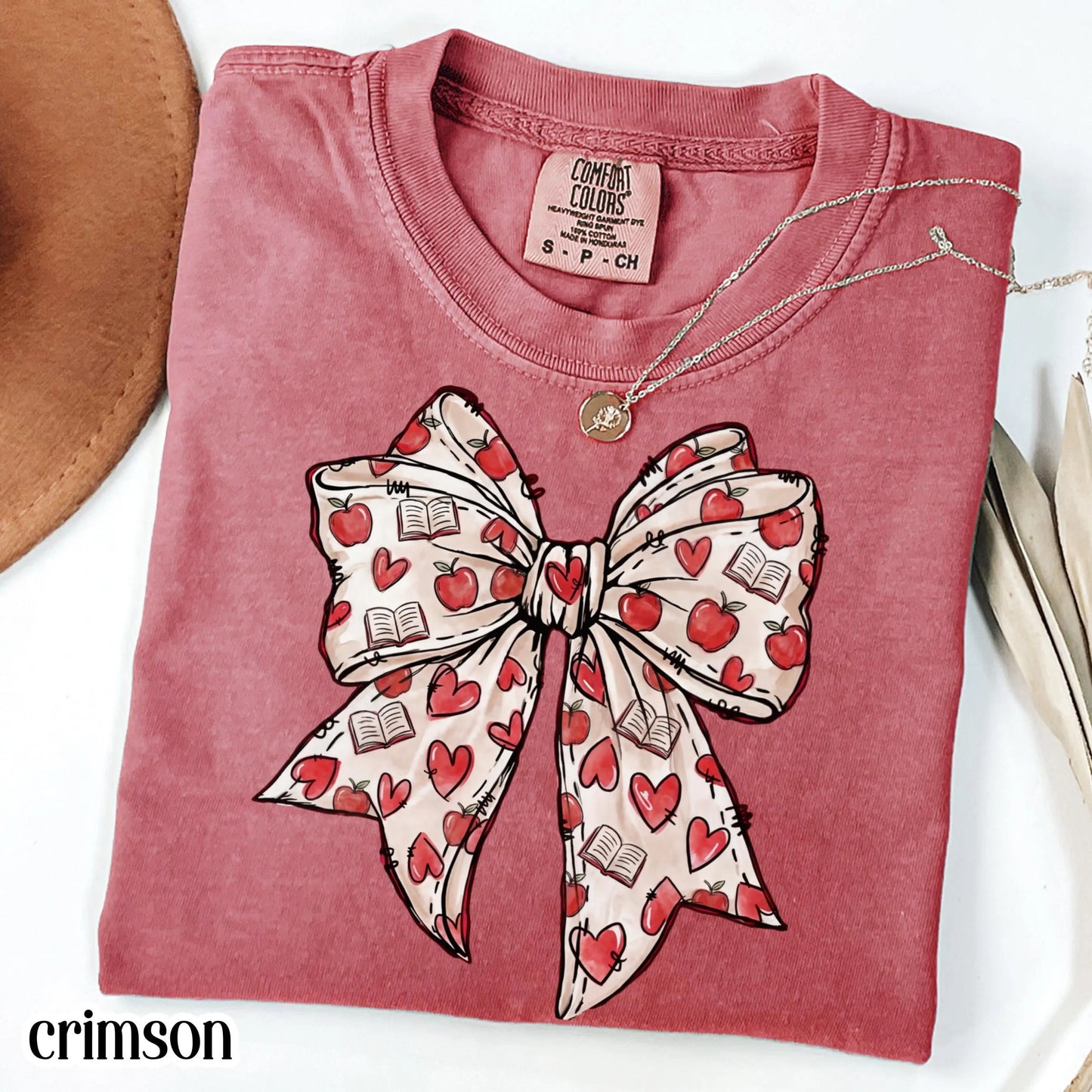 Teacher Valentines Day Comfort Colors Shirt First Grade Teacher T-Shirt Cute Coquette Bow Pink Vday Kindergarten Teach Tee For School Tshirt