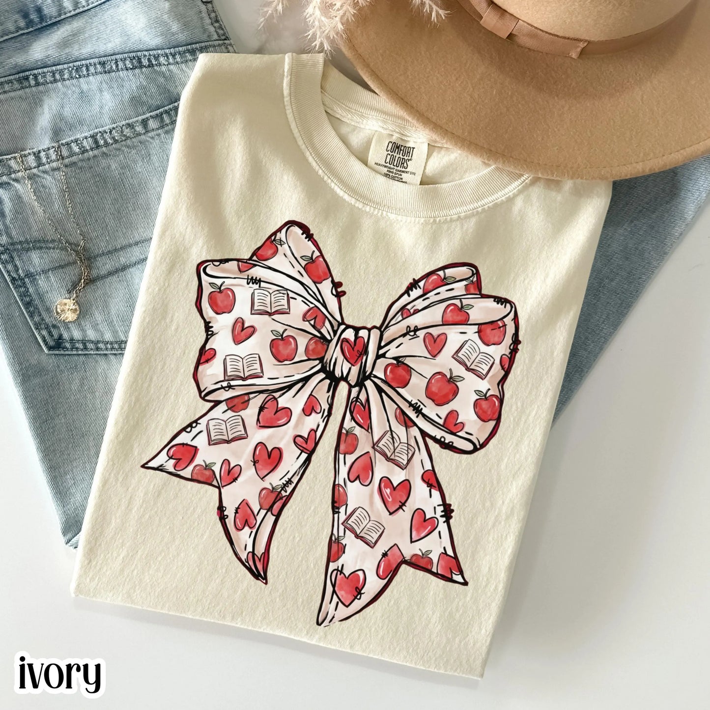 Teacher Valentines Day Comfort Colors Shirt First Grade Teacher T-Shirt Cute Coquette Bow Pink Vday Kindergarten Teach Tee For School Tshirt