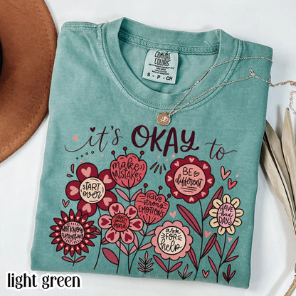 Special Education Valentines Day Comfort Colors Shirt First Grade Teacher T-Shirt Mental Health Diversity Vday Kindergarten Tee For School