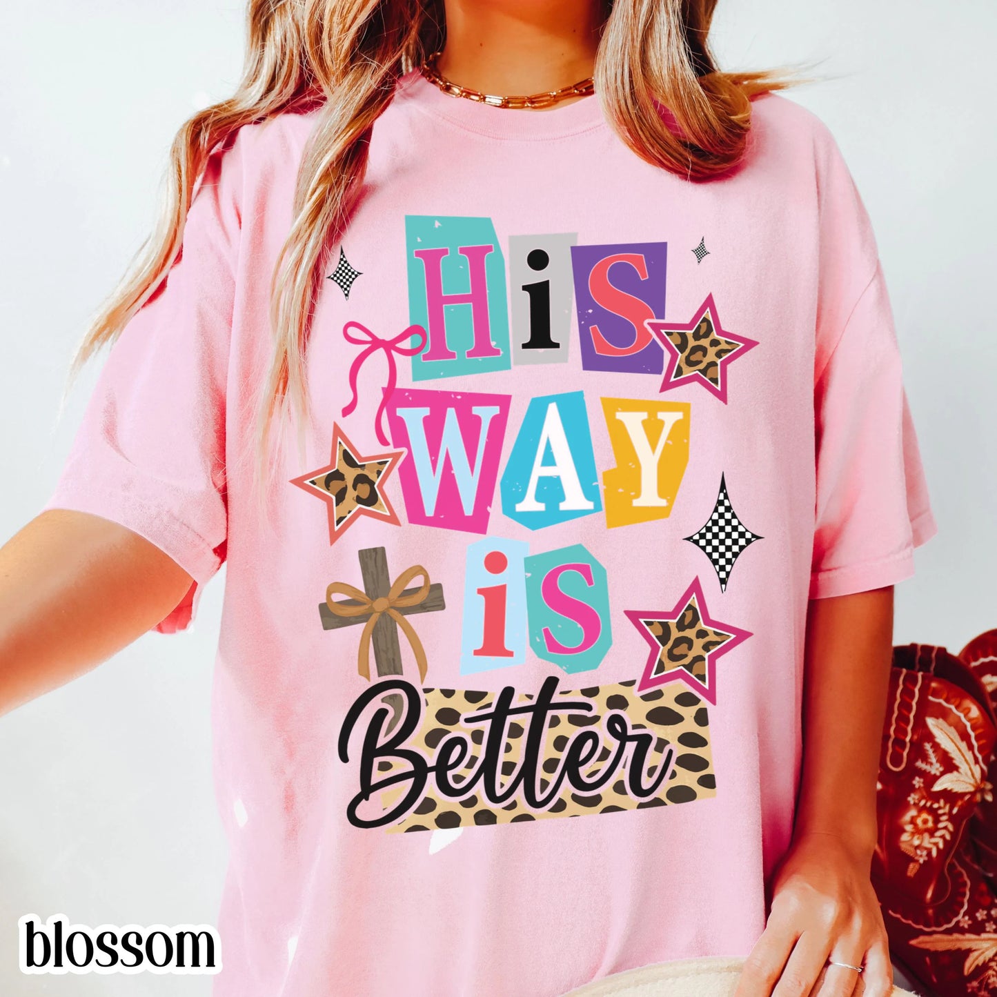 Christian Comfort Colors Shirt Religious Jesus Easter Tshirt Cute His Way Is Better Tee Faith Bible Verse T-shirt Oversized Ransom Retro