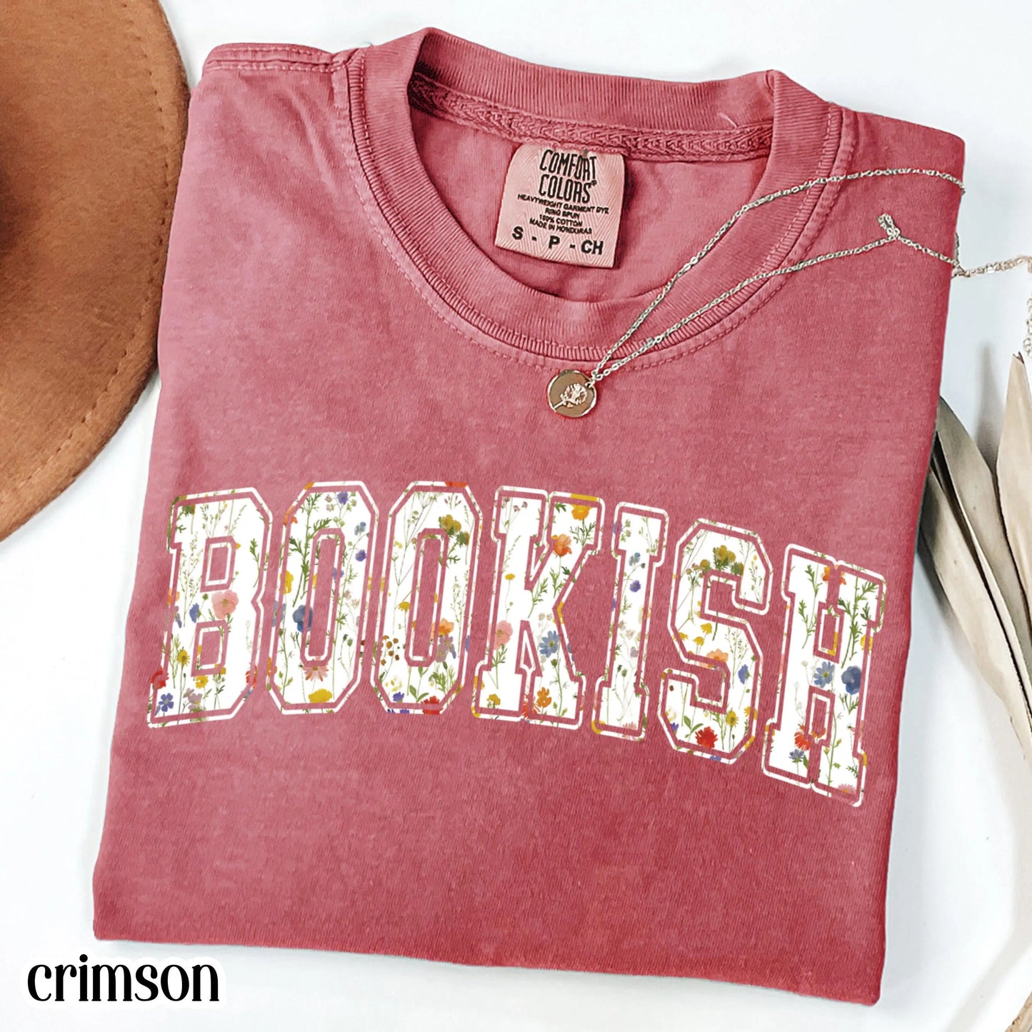 Book Comfort Colors Shirt Bookish Reading Flower T-Shirt Book Lover One More Chapter Tee Books and Coffee Librarian Tee for Teacher