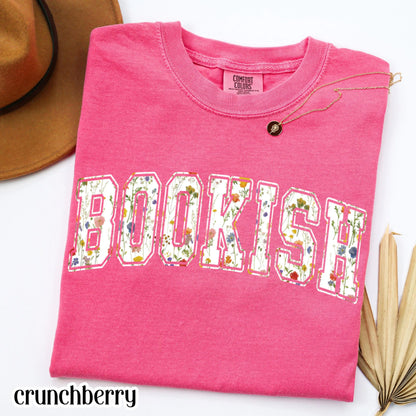 Book Comfort Colors Shirt Bookish Reading Flower T-Shirt Book Lover One More Chapter Tee Books and Coffee Librarian Tee for Teacher