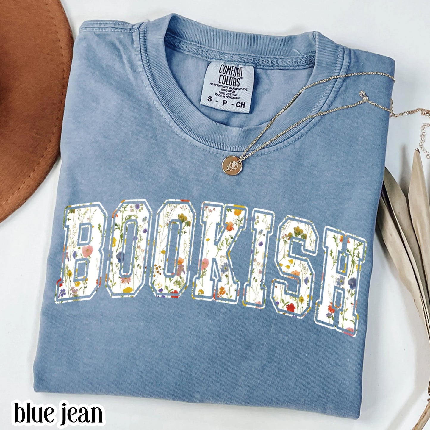 Book Comfort Colors Shirt Bookish Reading Flower T-Shirt Book Lover One More Chapter Tee Books and Coffee Librarian Tee for Teacher