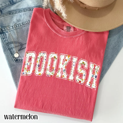 Book Comfort Colors Shirt Bookish Reading Flower T-Shirt Book Lover One More Chapter Tee Books and Coffee Librarian Tee for Teacher