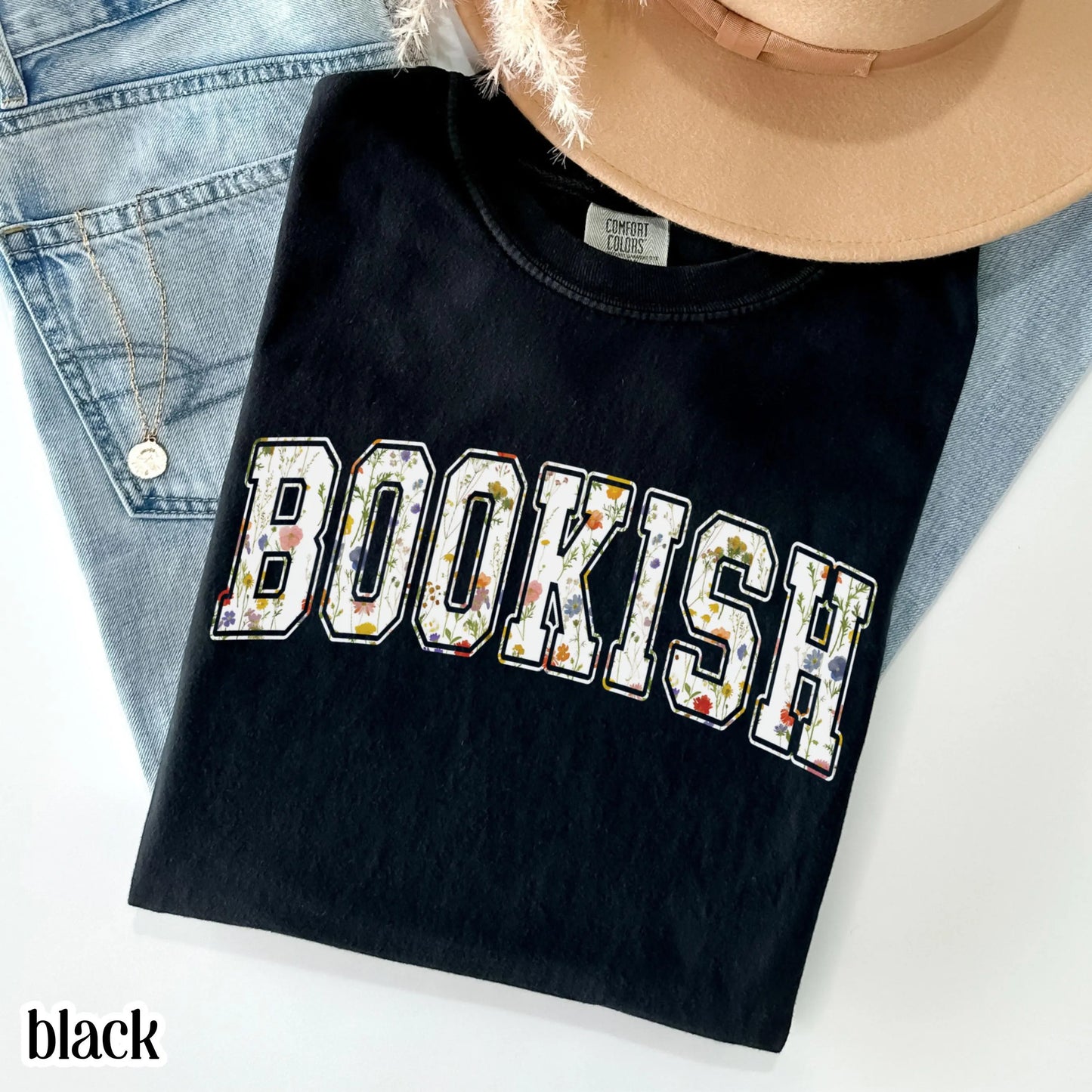 Book Comfort Colors Shirt Bookish Reading Flower T-Shirt Book Lover One More Chapter Tee Books and Coffee Librarian Tee for Teacher