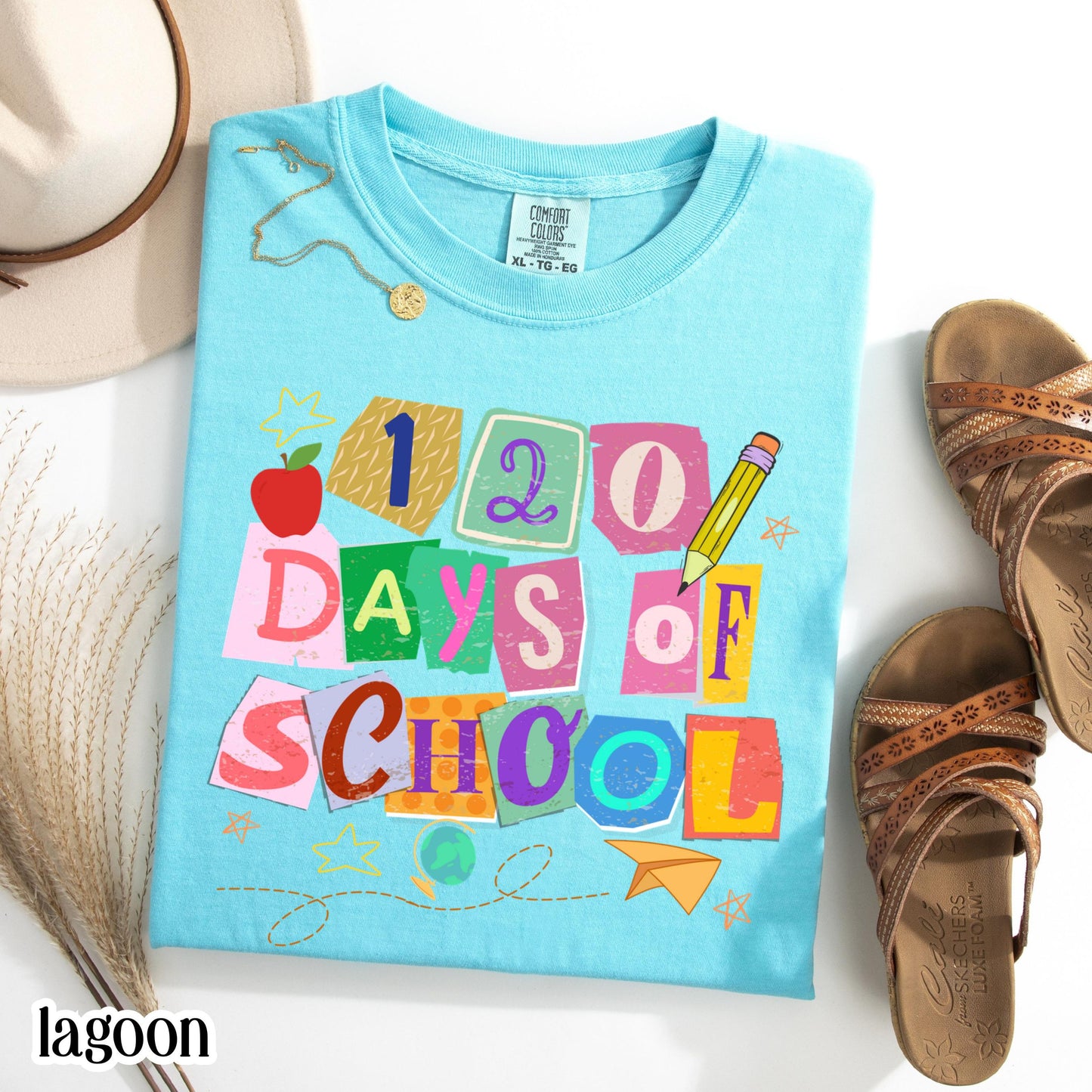 120 Days Of School Comfort Colors Shirt Kindergarten Teacher First Grade TShirt Ransom Girls School T-shirt Youth Toddler 120 Day School Tee