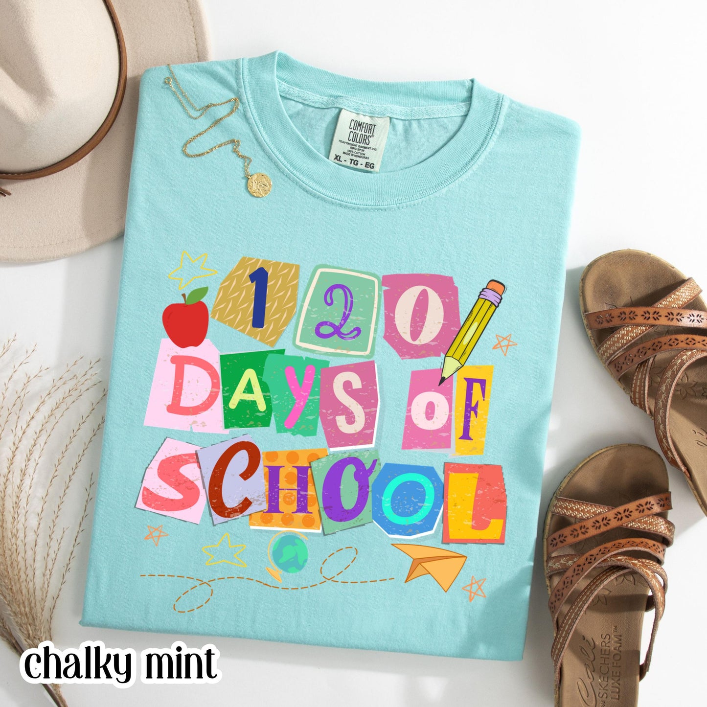 120 Days Of School Comfort Colors Shirt Kindergarten Teacher First Grade TShirt Ransom Girls School T-shirt Youth Toddler 120 Day School Tee