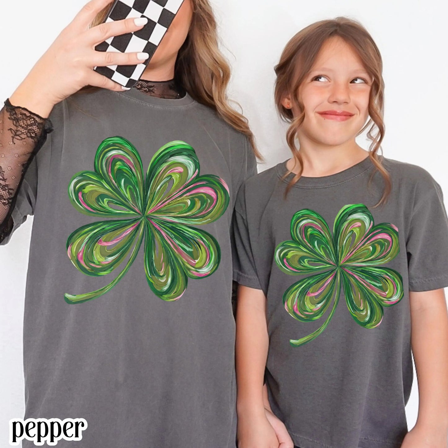 Youth St Patricks Day Comfort Colors Shirt Lucky Shamrock Tshirt Kids Saint Patrick's Party Tee Four Leaf Clover T-shirt Irish Shenanigans