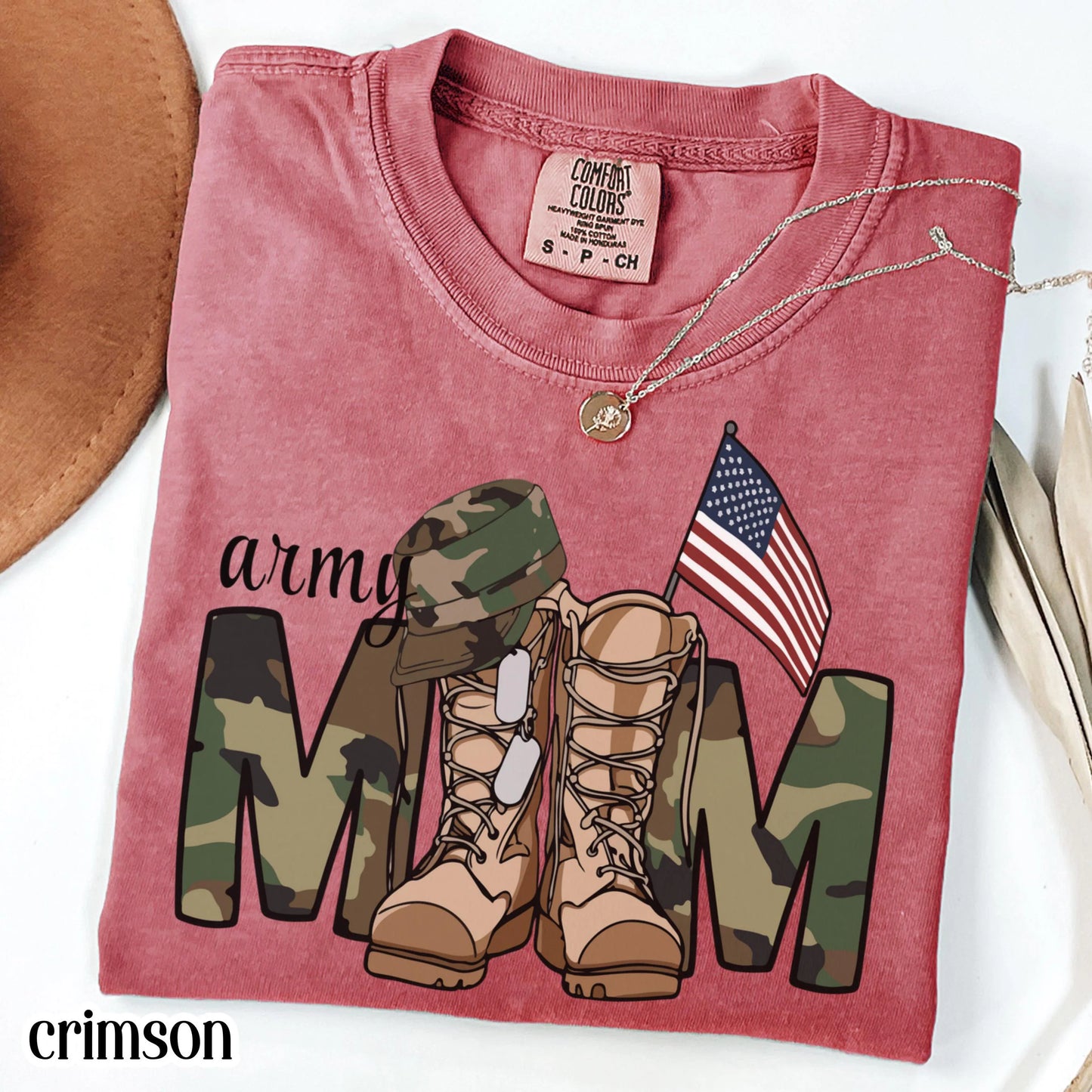 Military Mom Comfort Colors Shirt Proud Army Soldier Mama Tee Service Member Marine Mom TShirt Mother's Day Gift Air Force Gift T-Shirt