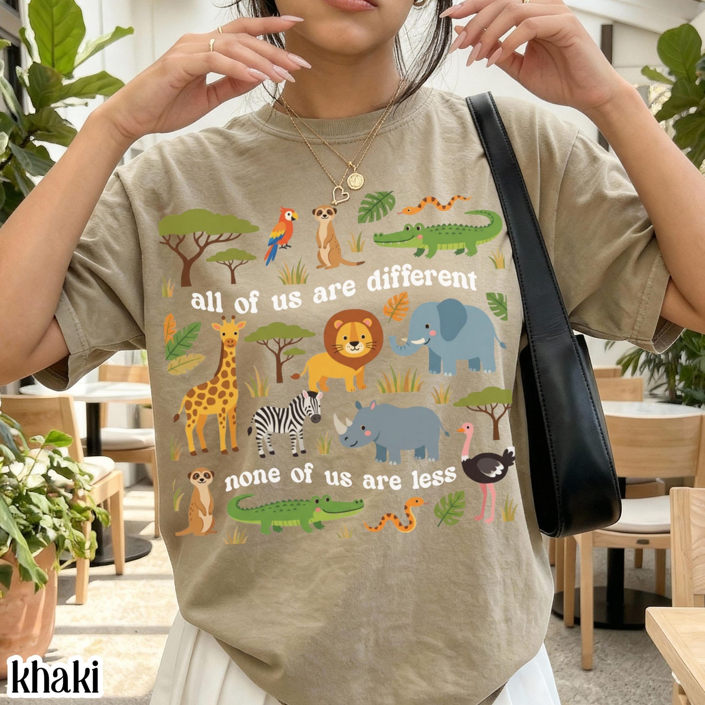 Autism Awareness Comfort Colors Shirt Neurodiversity Inclusion TShirt Special Education Teacher Tee Safari Jungle Animal Diversity T-Shirt