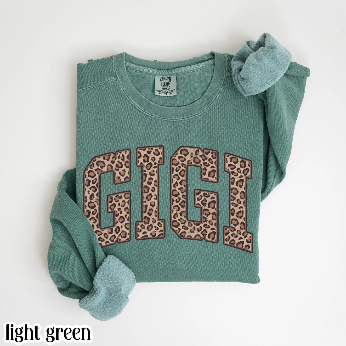 Comfort Colors Leopard Gigi Sweatshirt Mothers Day Grandma Sweater Retro Nana Gift For Gigi Crewneck Mom Feral Cheetah Print Animal Pullover