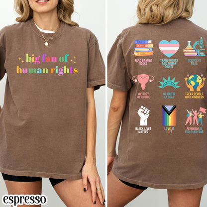 Comfort Colors Pride Shirt Gay LGBTQ Lesbian Tee Inclusive Social Justice T-Shirt Human Rights Equality BLM Transgender Ally Shirt Anti ICE