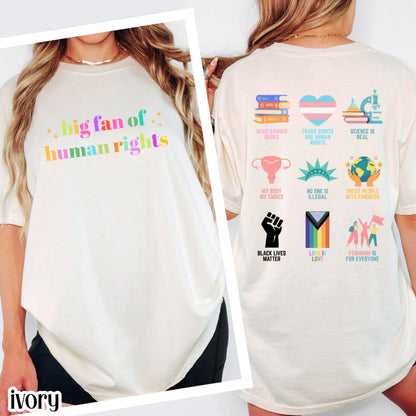 Comfort Colors Pride Shirt Gay LGBTQ Lesbian Tee Inclusive Social Justice T-Shirt Human Rights Equality BLM Transgender Ally Shirt Anti ICE