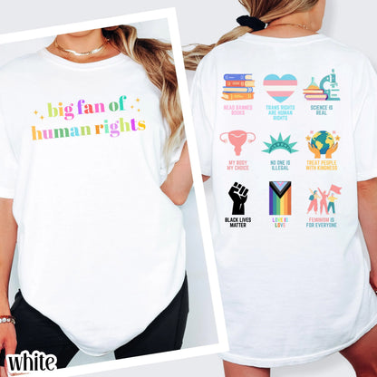Comfort Colors Pride Shirt Gay LGBTQ Lesbian Tee Inclusive Social Justice T-Shirt Human Rights Equality BLM Transgender Ally Shirt Anti ICE