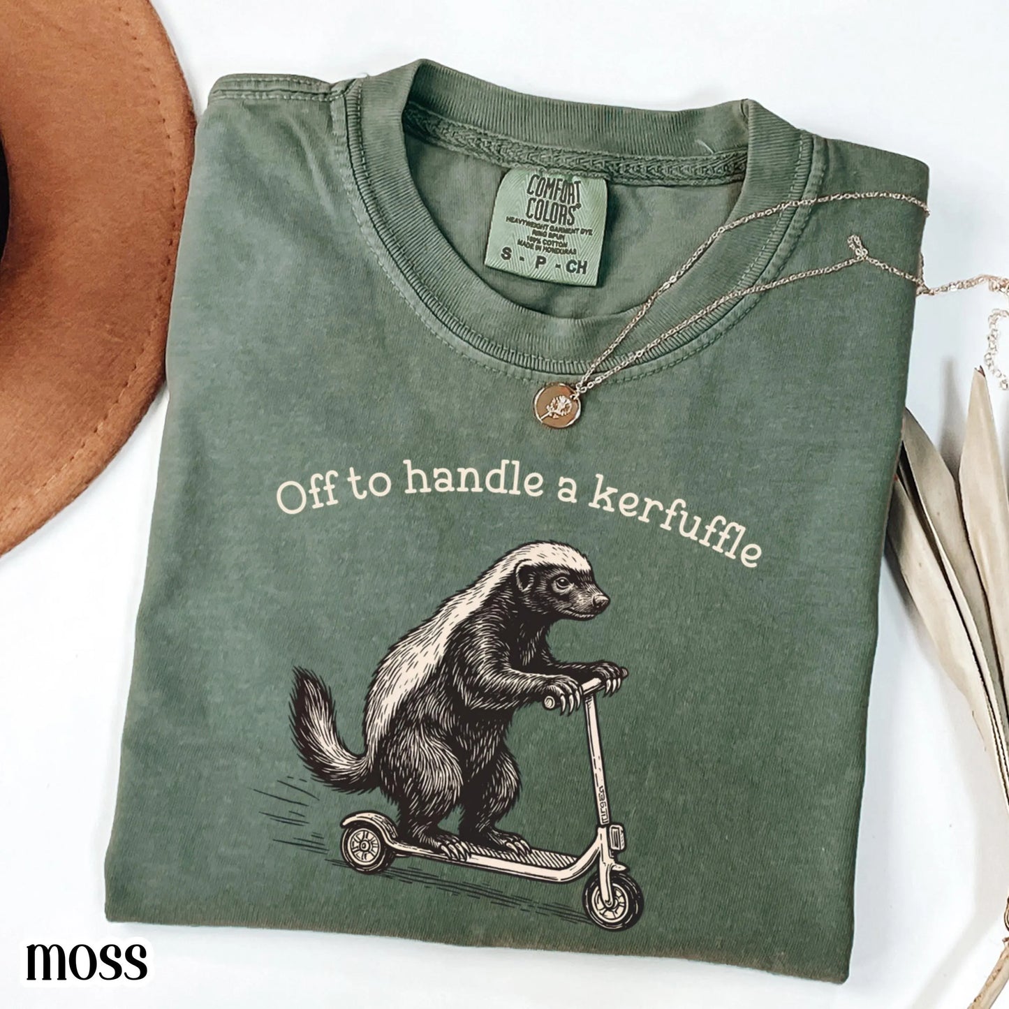 Kerfuffle Honey Badger Comfort Colors Shirt Funny Human Resources Scooter Tshirt Silly Lawyer Counselor Tee Adult Humor Sarcastic T-Shirt