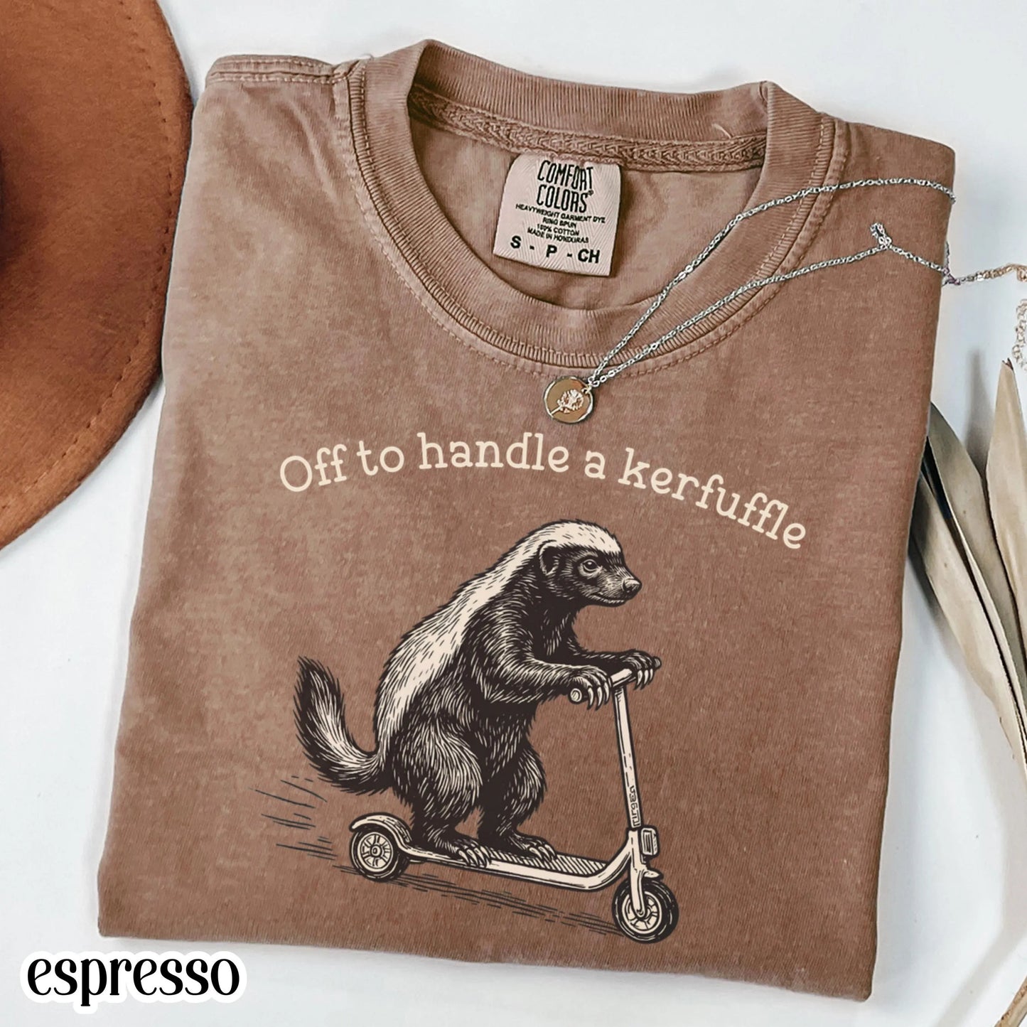 Kerfuffle Honey Badger Comfort Colors Shirt Funny Human Resources Scooter Tshirt Silly Lawyer Counselor Tee Adult Humor Sarcastic T-Shirt