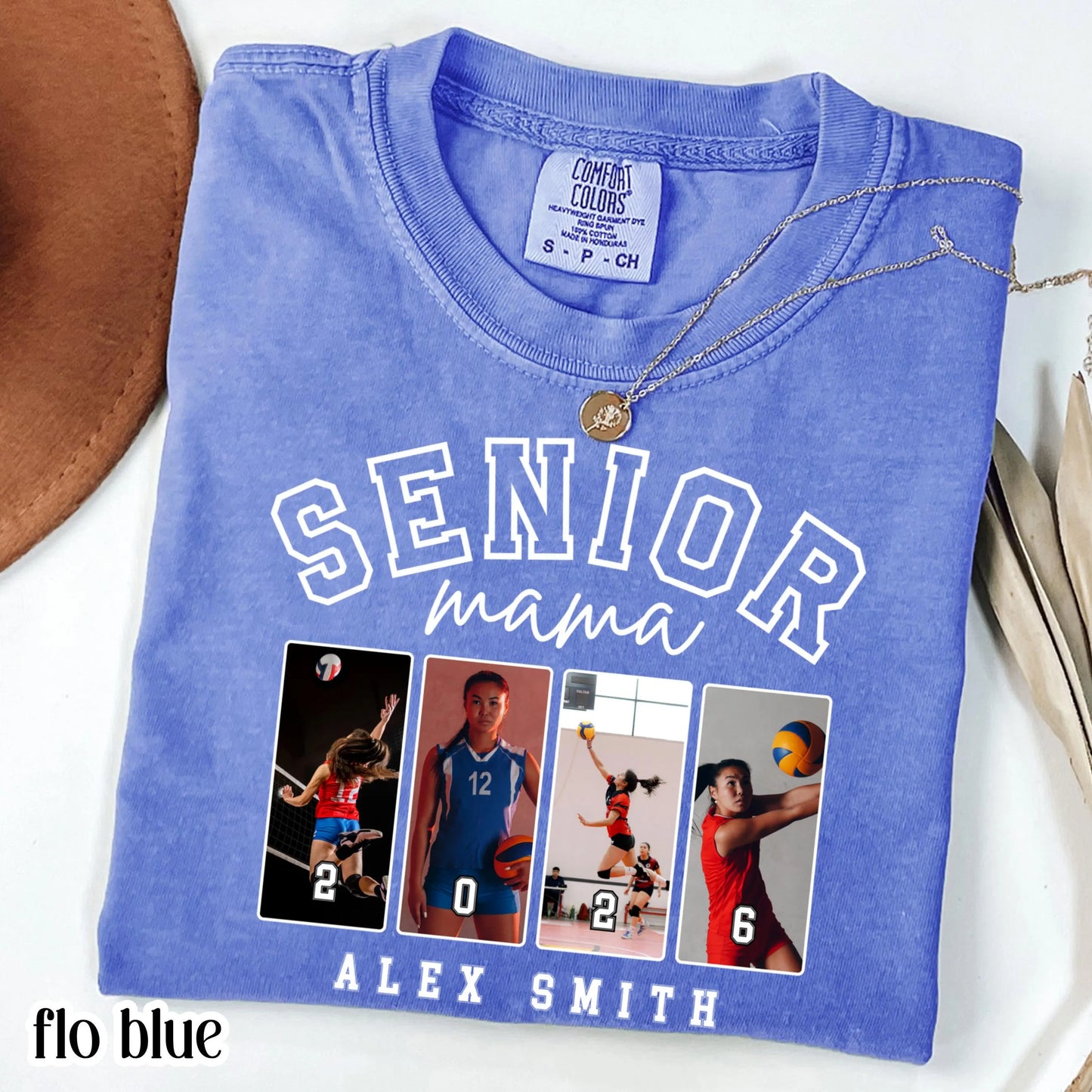 Custom Senior Volleyball Mom Shirt 2026 Volleyball Player Photo Shirt High School Graduation Mothers Day Mama Shirt Name Senior Night Tee