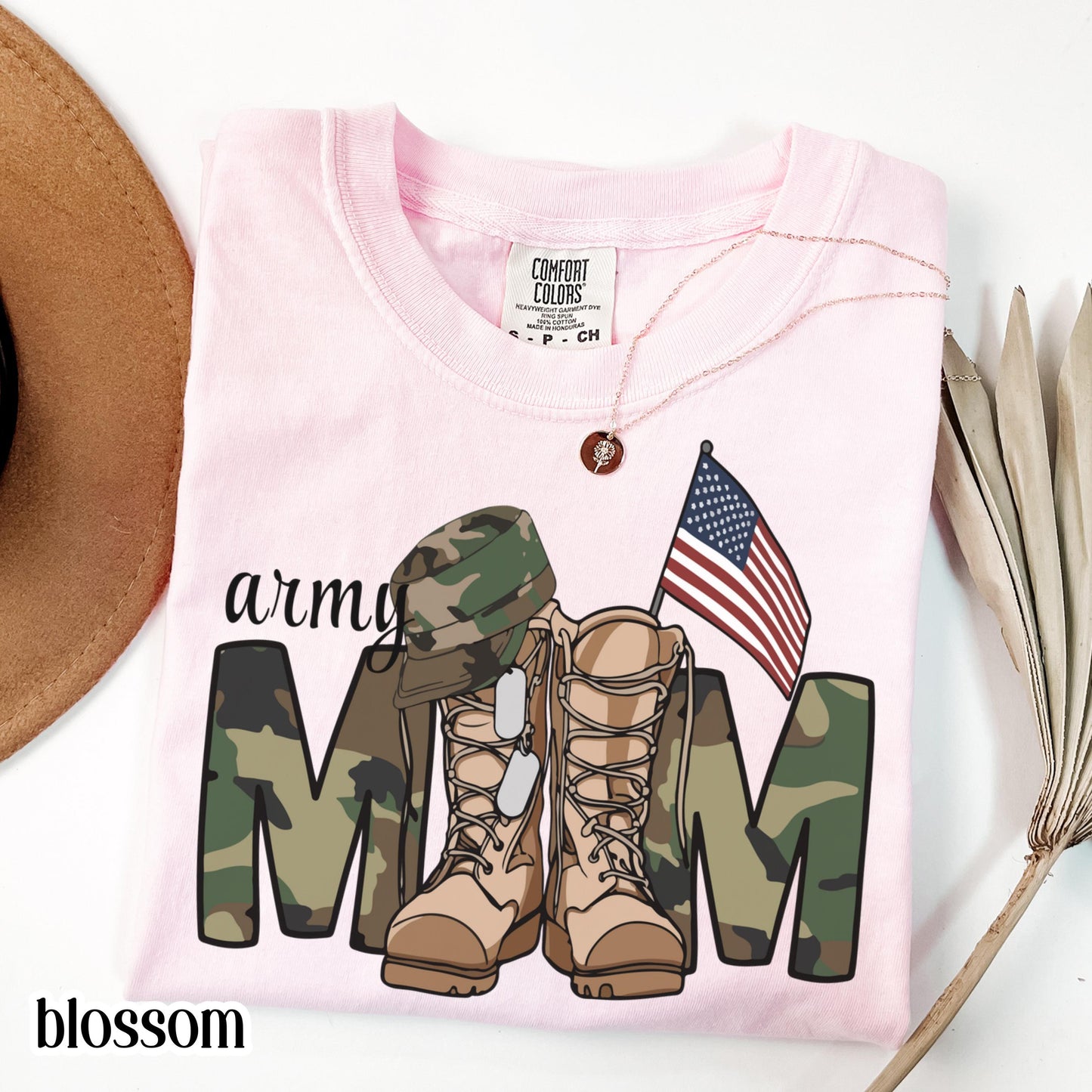 Military Mom Comfort Colors Shirt Proud Army Soldier Mama Tee Service Member Marine Mom TShirt Mother's Day Gift Air Force Gift T-Shirt