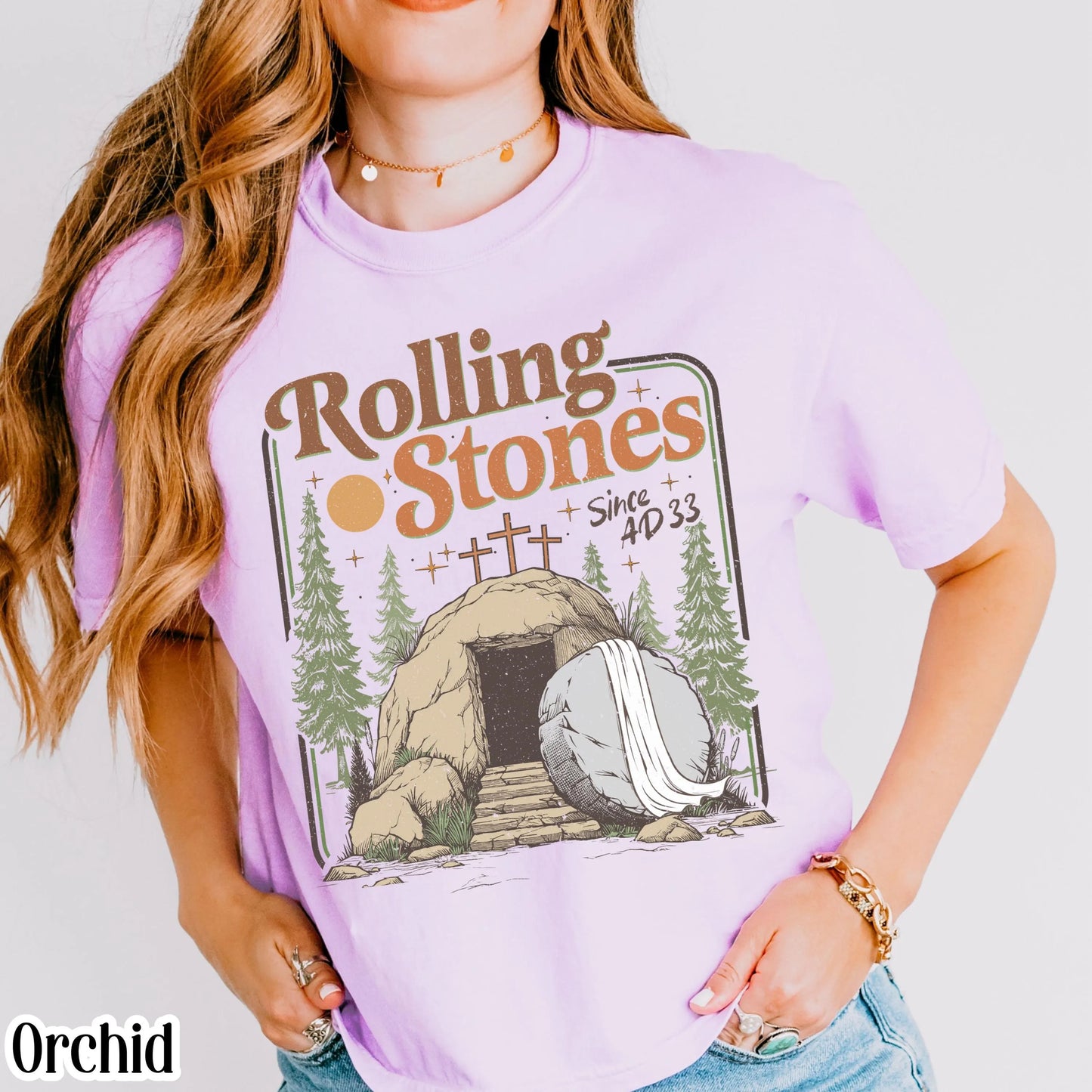 Comfort Colors Christian T-Shirt Rolling Trendy Easter Clothing Jesus Christ Shirt Teen Believer Gift For Christian Faith Based Graphic Tee
