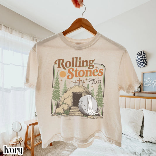 Comfort Colors Christian T-Shirt Rolling Trendy Easter Clothing Jesus Christ Shirt Teen Believer Gift For Christian Faith Based Graphic Tee