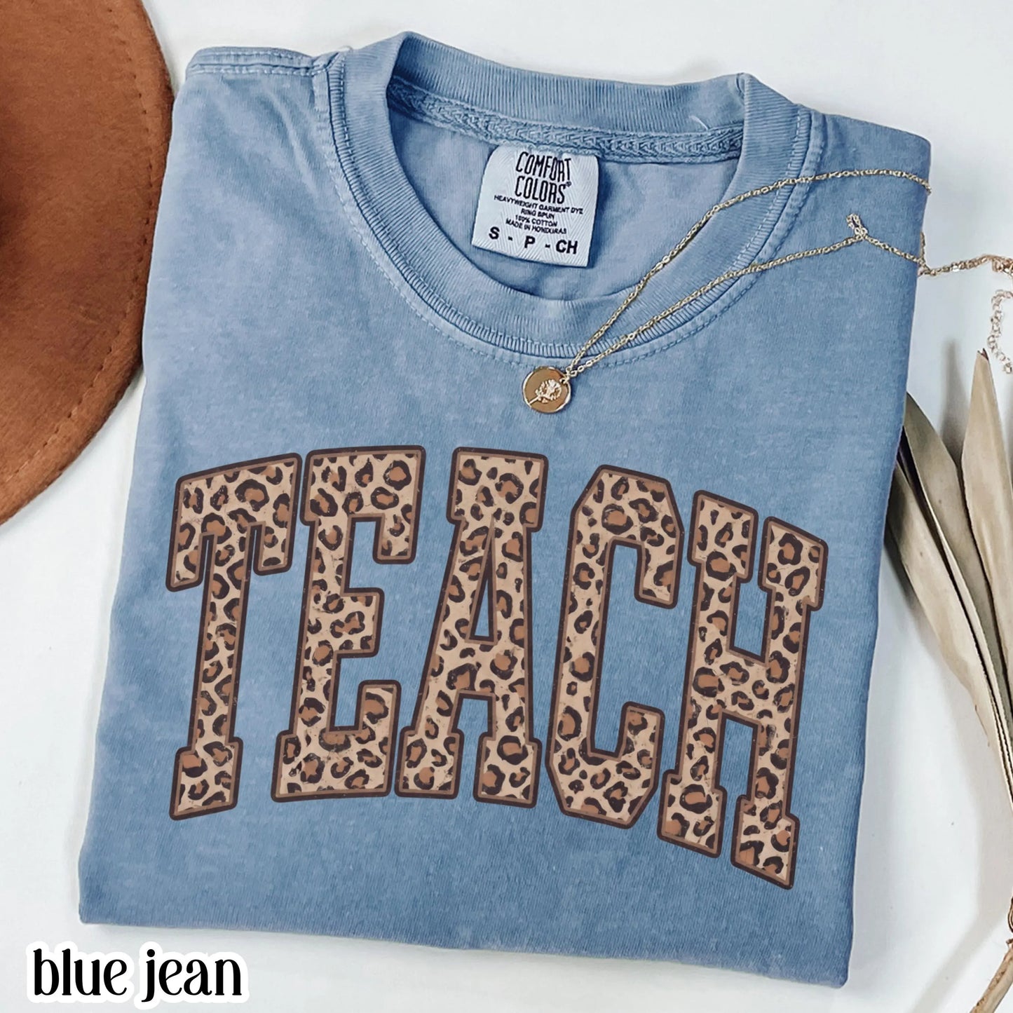 Teacher Comfort Color Shirt Leopard Kindergarten Teacher Tee First Grade Teacher T-shirt Teach Educator Preschool PreK 1st Grade Outfit