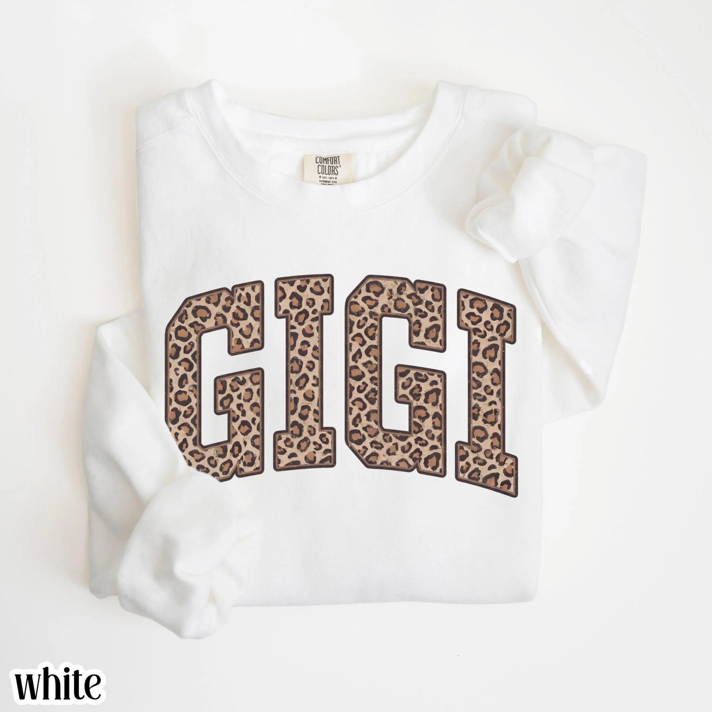 Comfort Colors Leopard Gigi Sweatshirt Mothers Day Grandma Sweater Retro Nana Gift For Gigi Crewneck Mom Feral Cheetah Print Animal Pullover