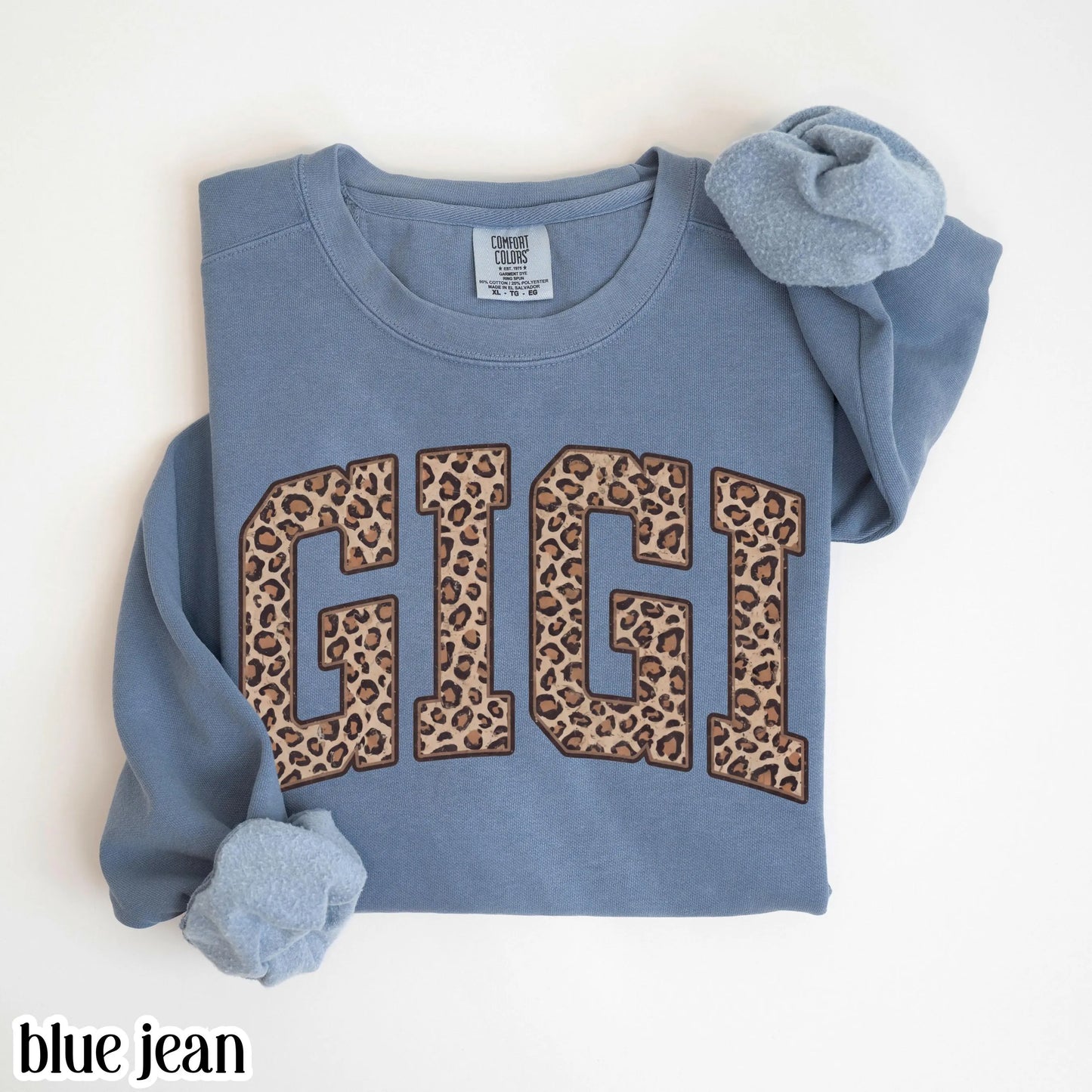 Comfort Colors Leopard Gigi Sweatshirt Mothers Day Grandma Sweater Retro Nana Gift For Gigi Crewneck Mom Feral Cheetah Print Animal Pullover