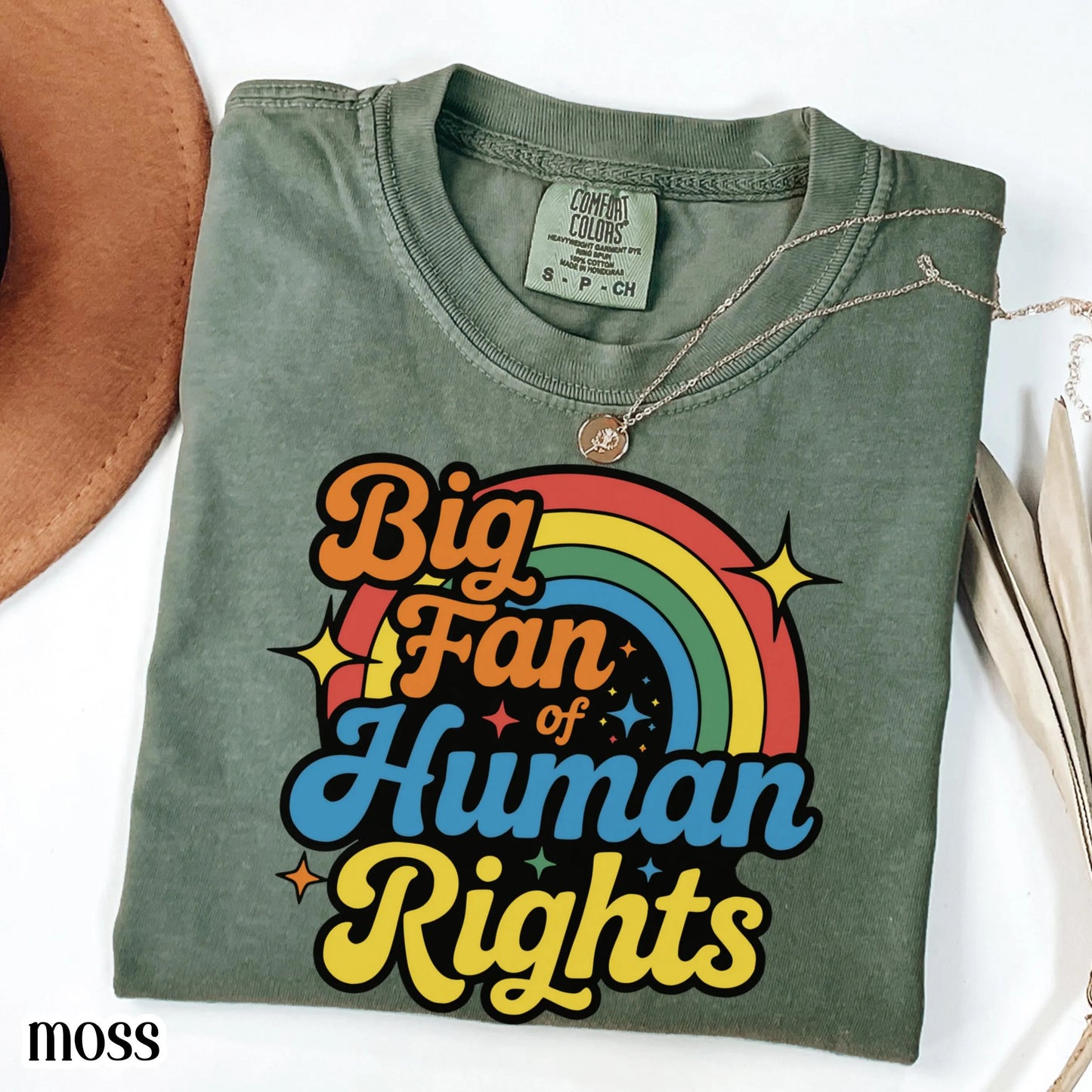 Human Rights Comfort Colors Shirt Colorful Rainbow Pride Tee Equality Love TShirt LGBTQ Pride Inclusive Gay Lesbian Social Justice T-Shirt