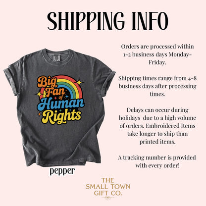 Human Rights Comfort Colors Shirt Colorful Rainbow Pride Tee Equality Love TShirt LGBTQ Pride Inclusive Gay Lesbian Social Justice T-Shirt