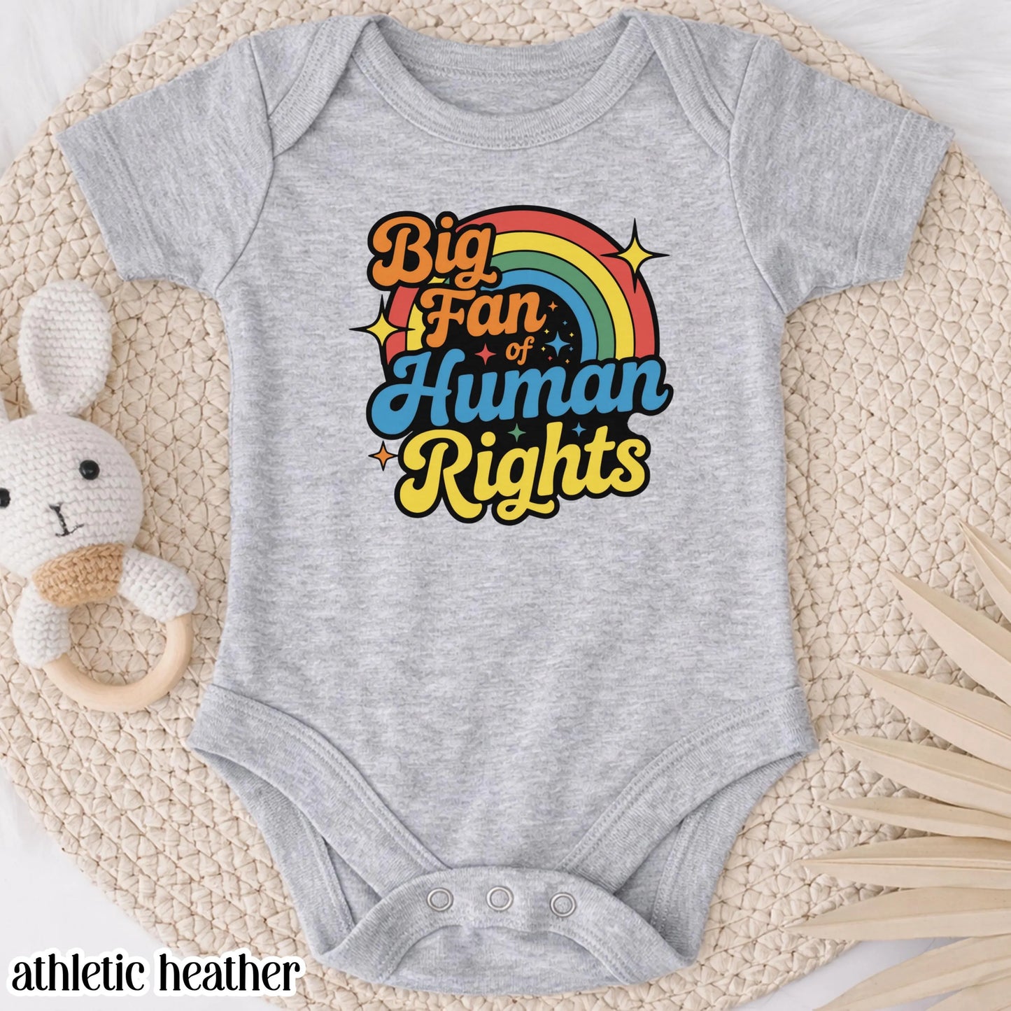 Human Rights Baby Bodysuit Colorful Rainbow Pride Baby Outfit Equality Love Tee LGBTQ Pride Inclusive Gay Lesbian Social Justice Newborn
