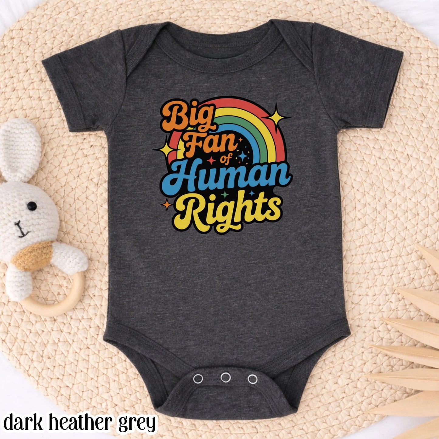 Human Rights Baby Bodysuit Colorful Rainbow Pride Baby Outfit Equality Love Tee LGBTQ Pride Inclusive Gay Lesbian Social Justice Newborn